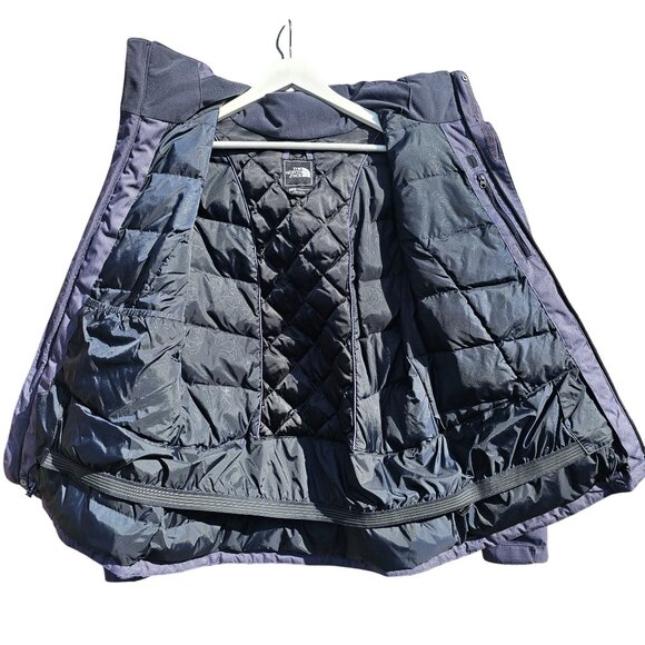 The North Face Get Down HyVent 550 Insulated Hooded Jacket Coat Large Purple - Picture 3 of 16